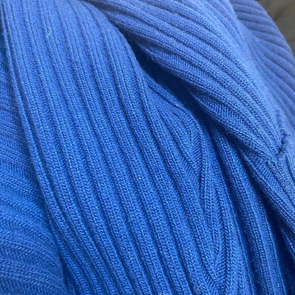 Valerie Louthan 100% pure cashmere rich blue open front cardigan, S-L - Picture 7 of 10